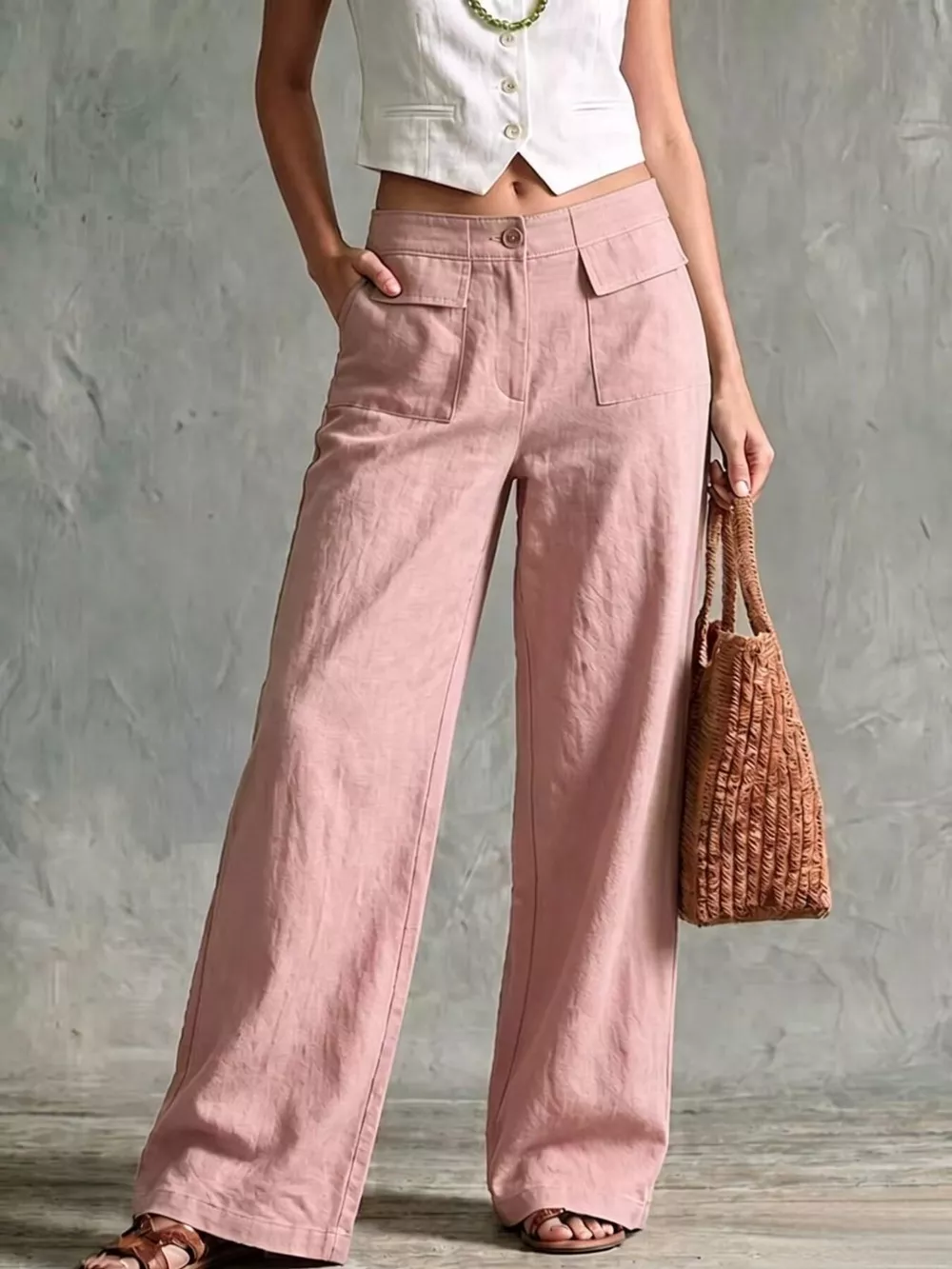 Full Size Wide Leg Pants Plus Size, image 3