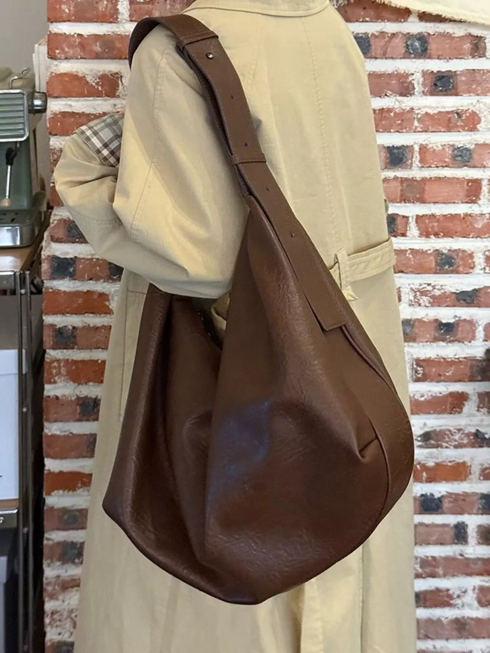 Large Capacity Faux Leather Tote Bag, image 8