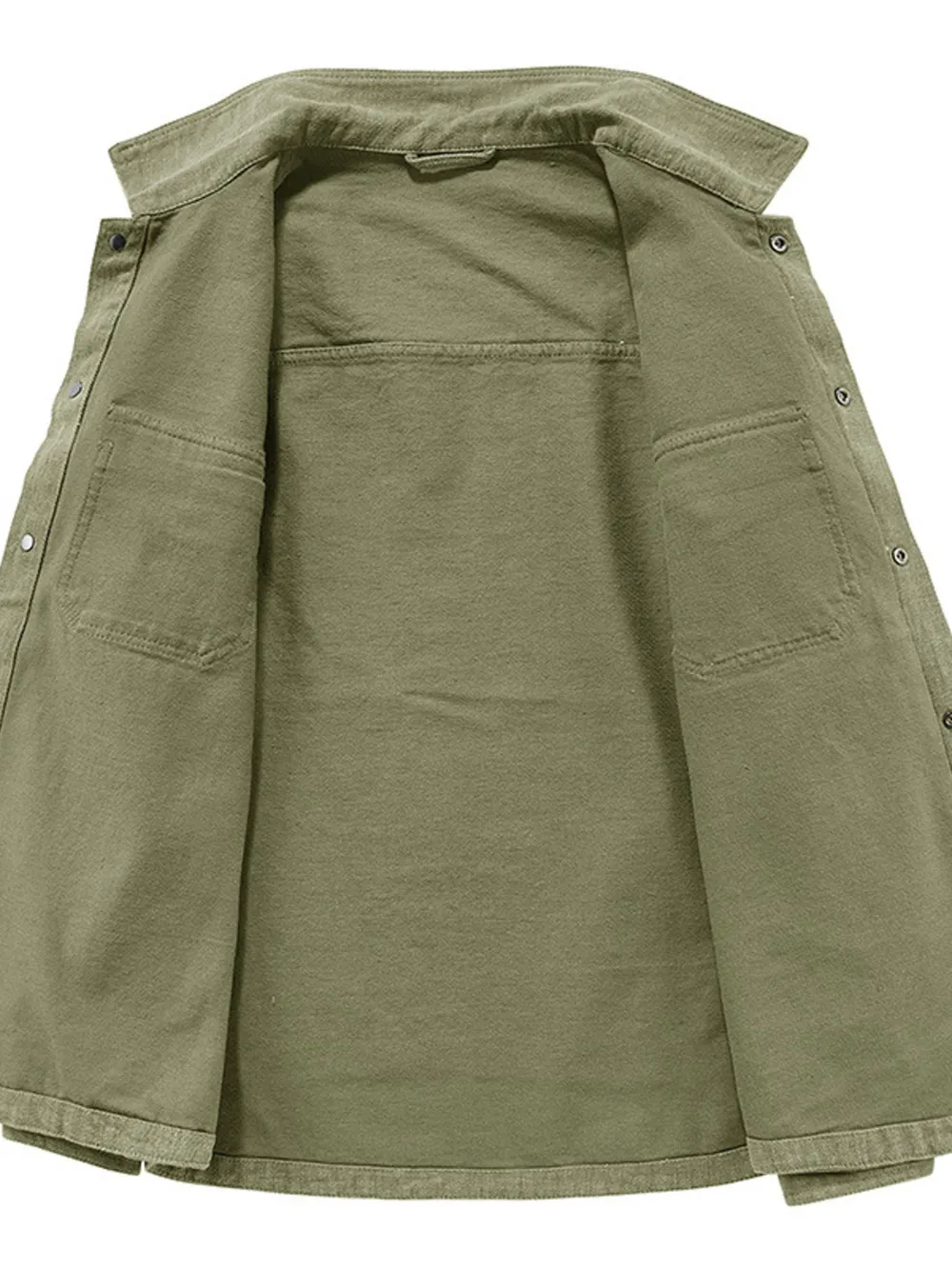 Men's Plus Size Dual Chest Pockets Shacket, image 4