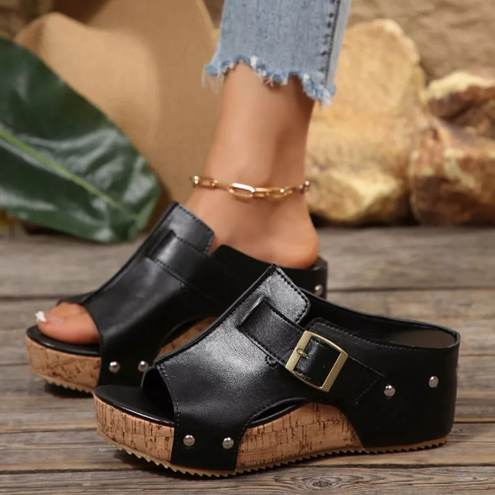Open Toe Wedge Sandals, image 4