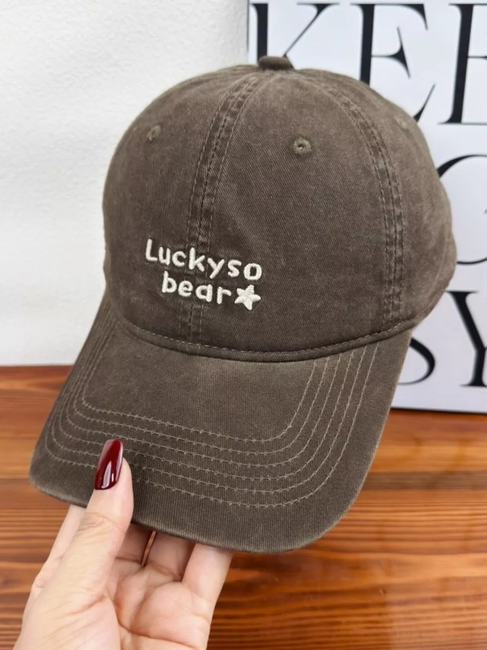 Luckyso Bear Embroidered Baseball Cap, image 6