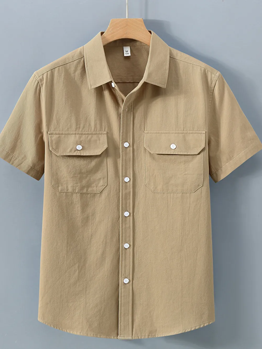Men's Plus Size Button Up Short Sleeve Shirt, image 4