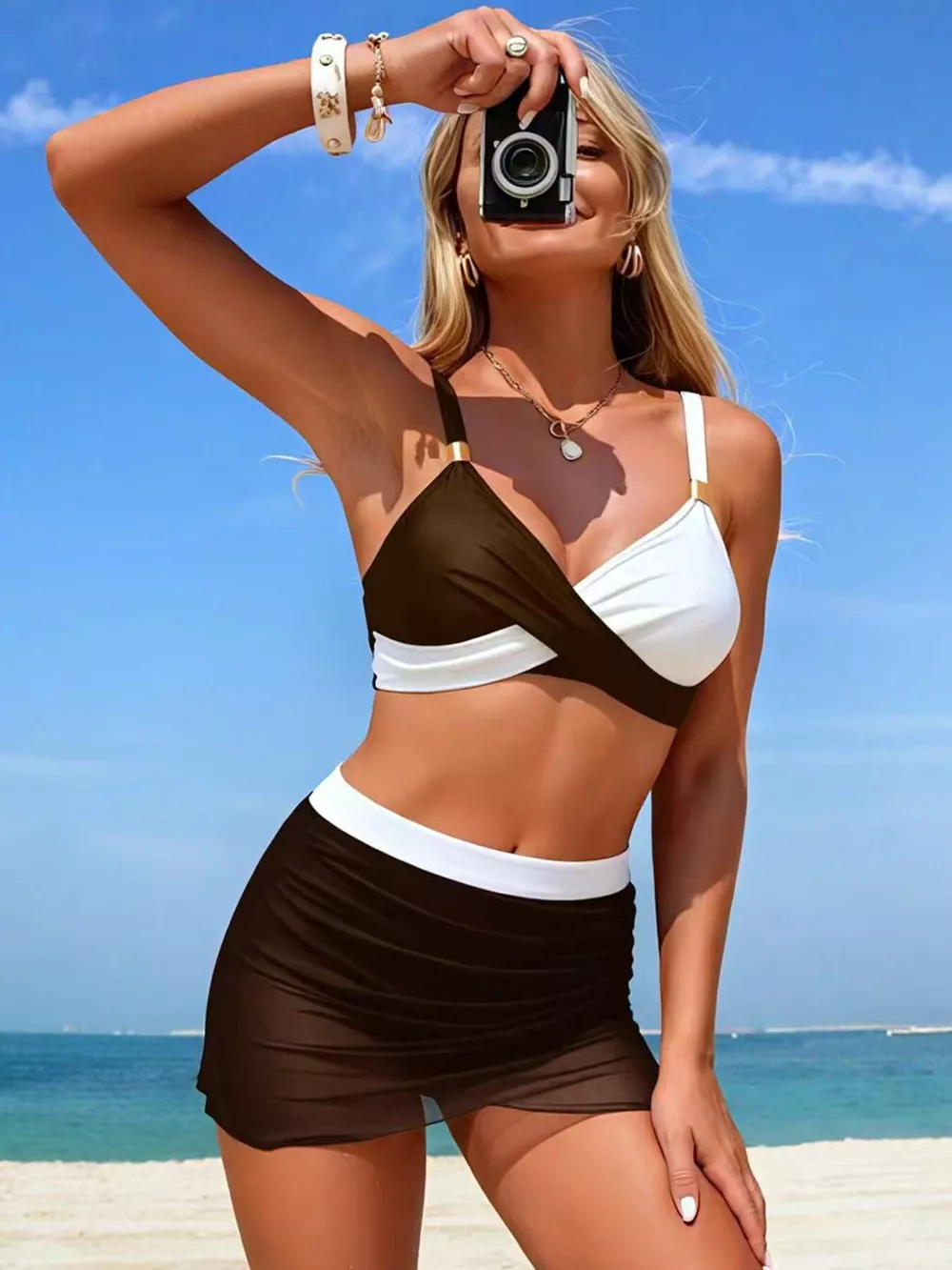 Two Tone Cami and Skort Swim Set, image 22