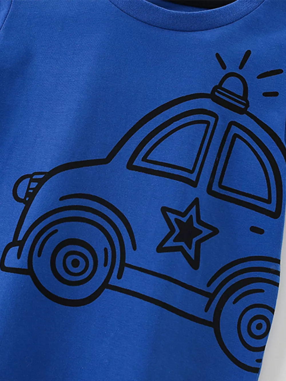 Children's Fun Police Car Graphic Short Sleeve T-Shirt, image 4