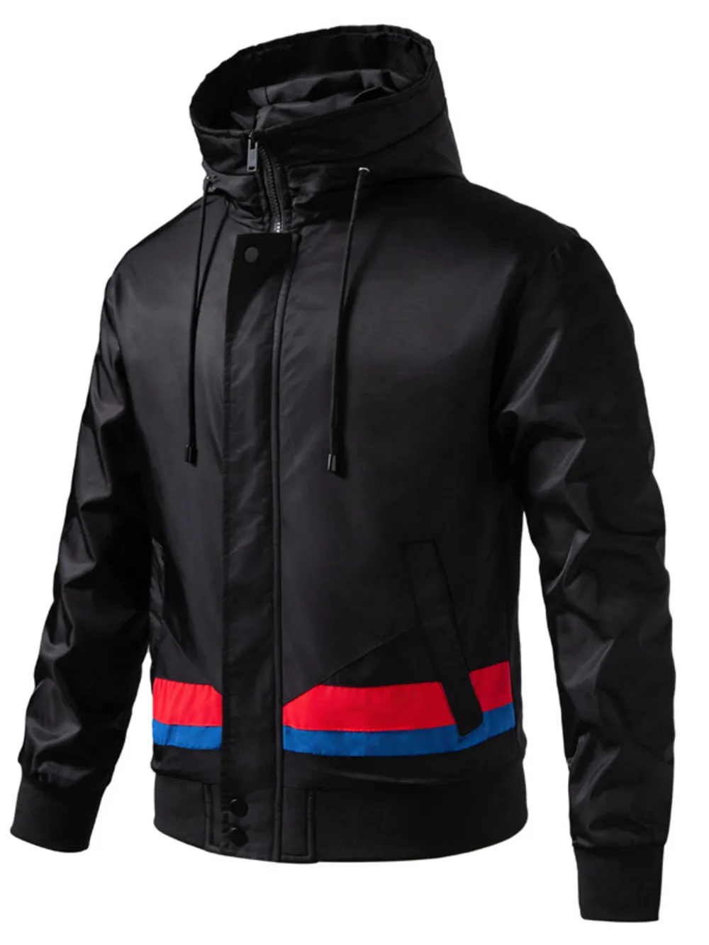 Men's Zip Up Hooded Windproof Jacket, image 2