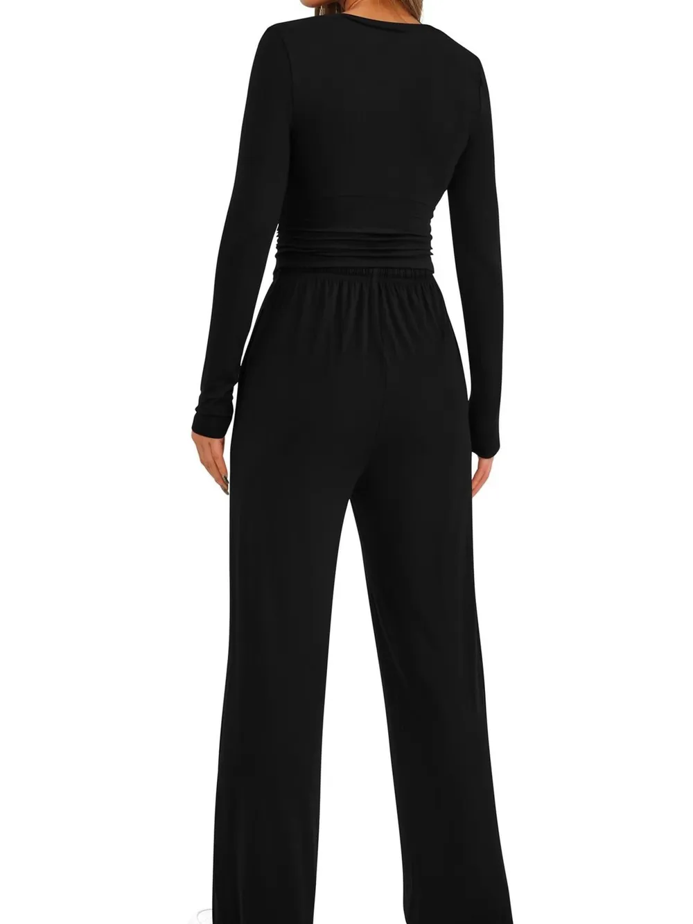 Round Neck Long Sleeve Top and Pants Set, image 20