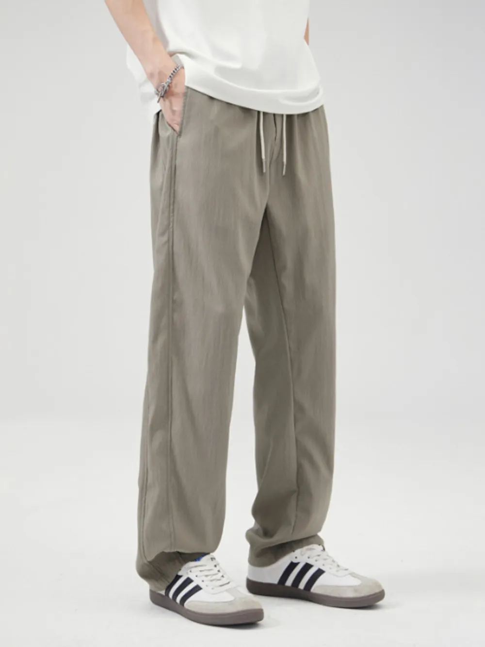 Men's Casual Wide Leg Drawstring Pants, image 3