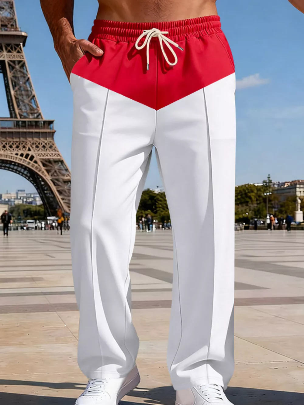 Men's Full Size Two-Tone Relaxed Fit Pants Plus Size, image 3