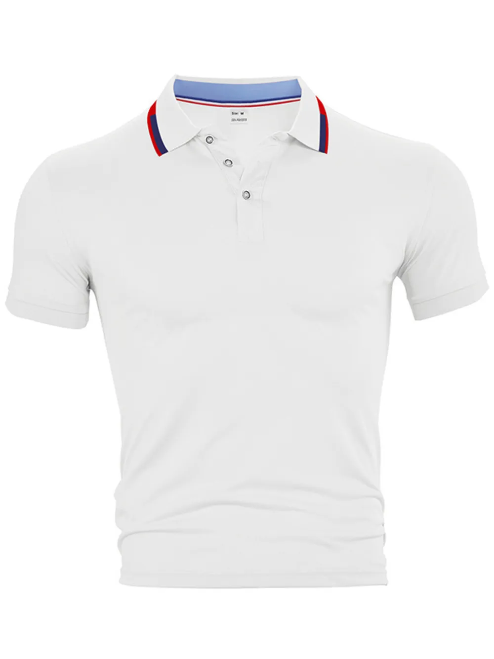 Men's Full Size Button Detail Short Sleeve Polo Plus Size, image 2