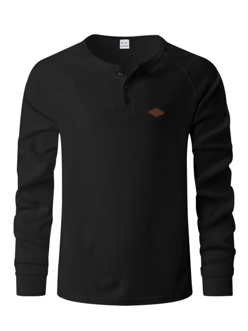 Men's Full Size Button Detail Long Sleeve T-Shirt Plus Size, image 15