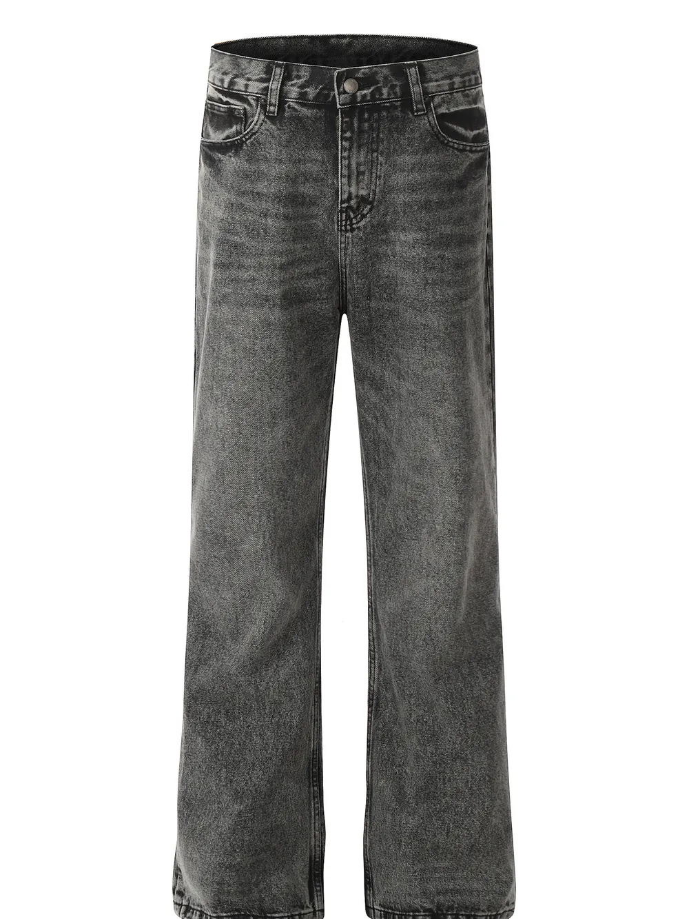 Men's Vintage Washed Wide Leg Jeans, image 2