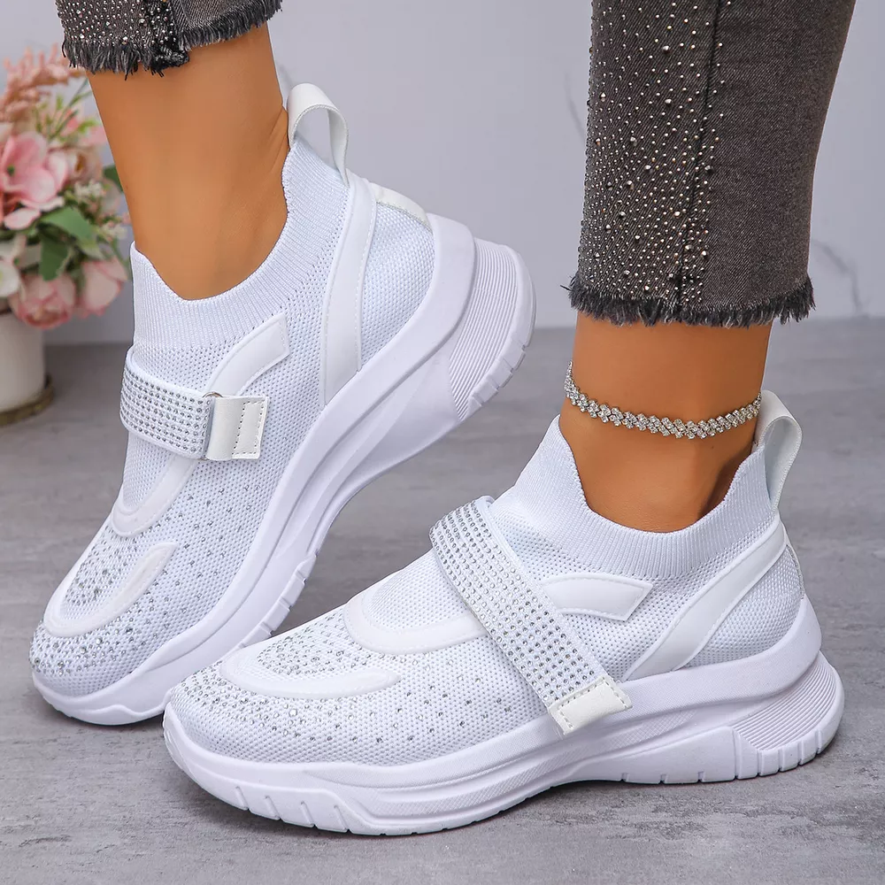 Round Toe Mesh Sneakers, image 3