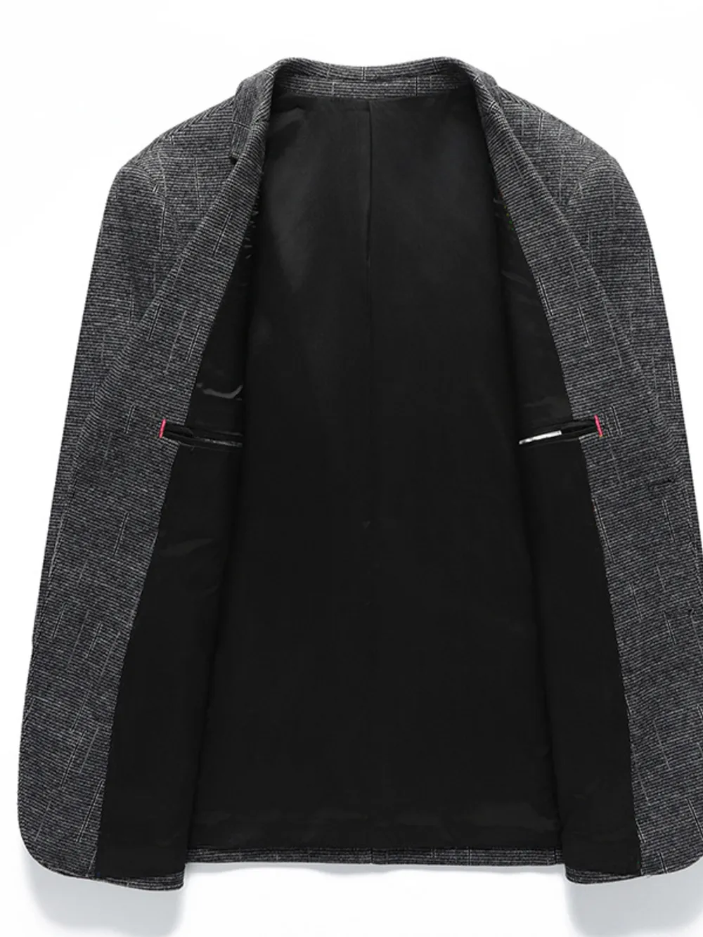 Men's Single-Breasted Tweed Blazer, image 3