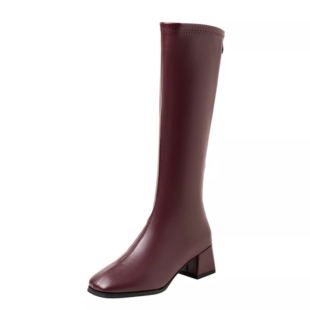 Square Toe Block Heels Boots, image 13