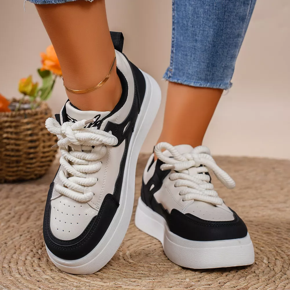 Round Toe Platform Sneakers, image 12