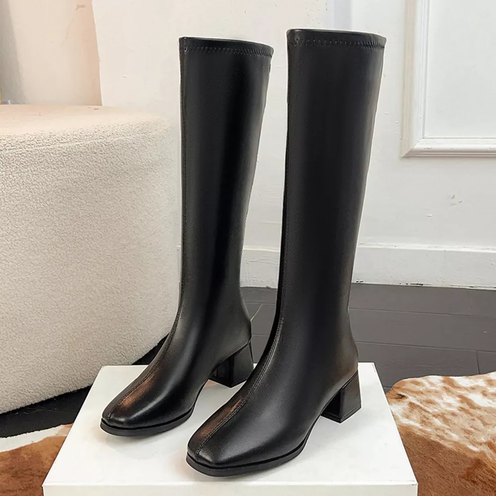 Square Toe Block Heels Boots, image 14