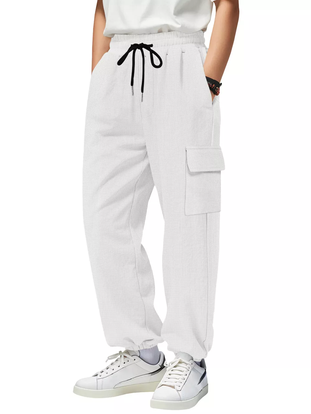 Men's Full Size Drawstring Joggers with Pockets Plus Size, image 13