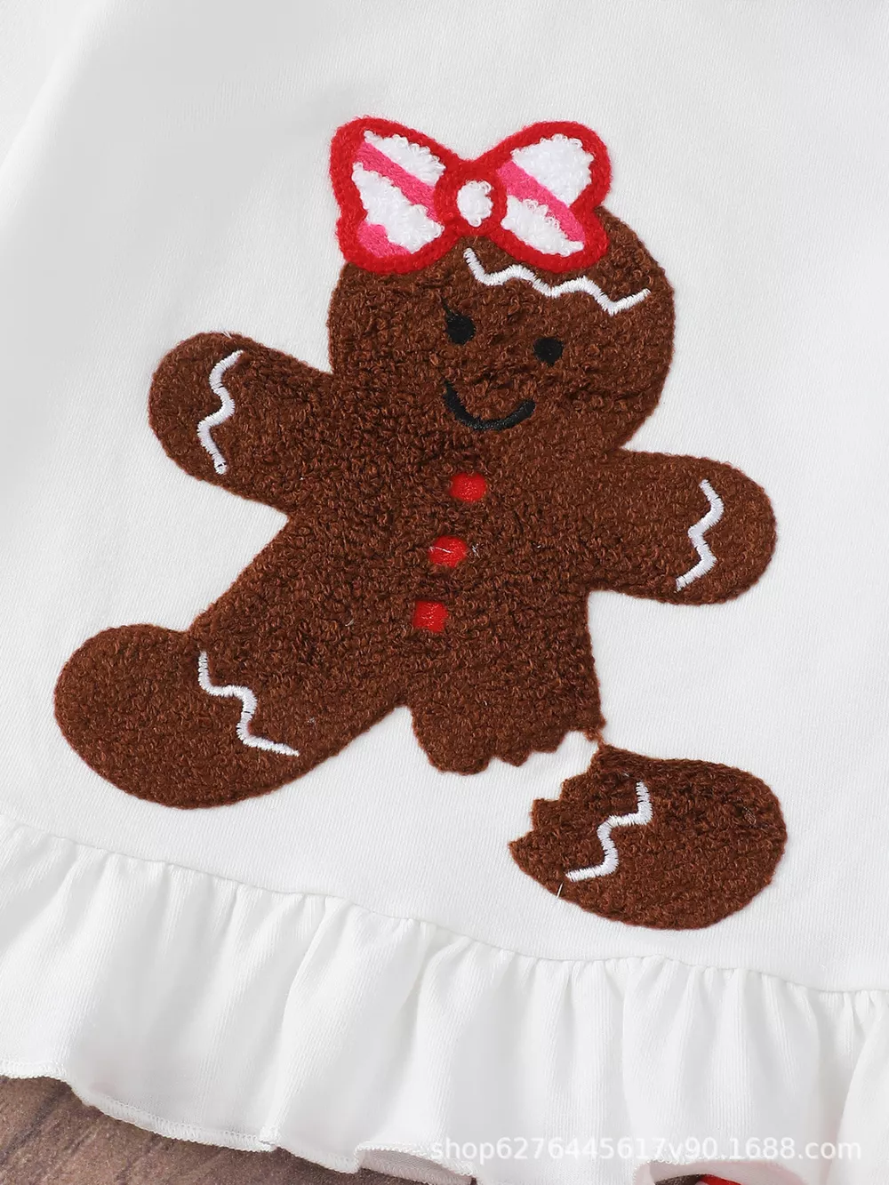 Children's Christmas Ruffle Trim Top and Pants Set, image 11