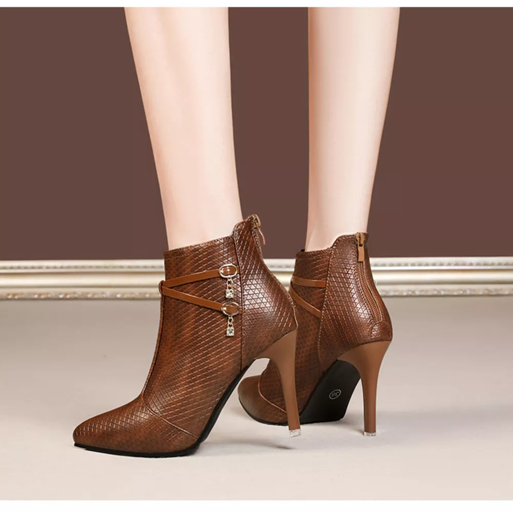 Pointed-Toe Stiletto Ankle Boots, image 9