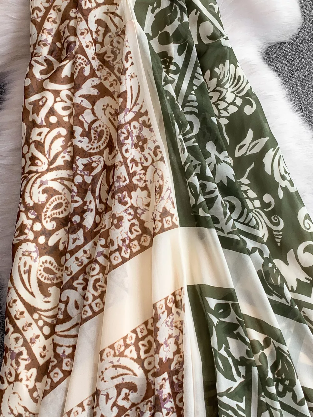 Printed V-Neck Cami Dress, image 5