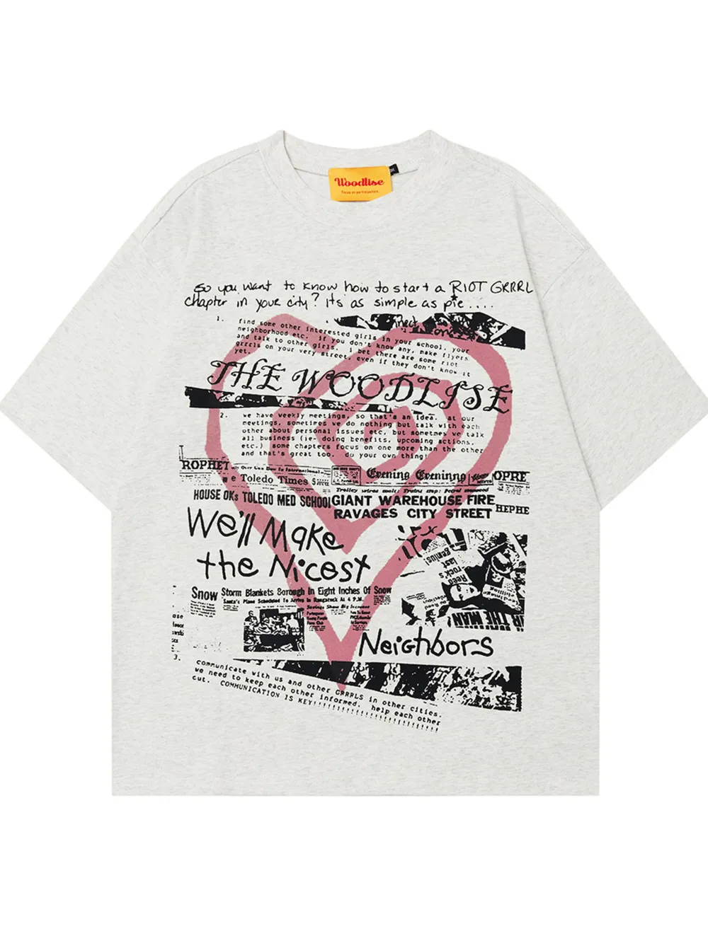 Men's Heart Graphic Round Neck Short Sleeve T-Shirt, image 3