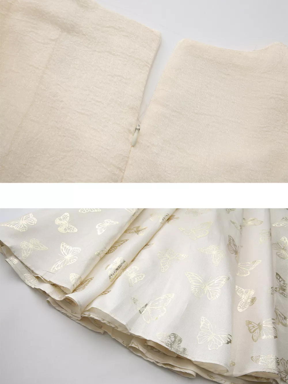 Butterfly Print Puff Sleeve Dress, image 3