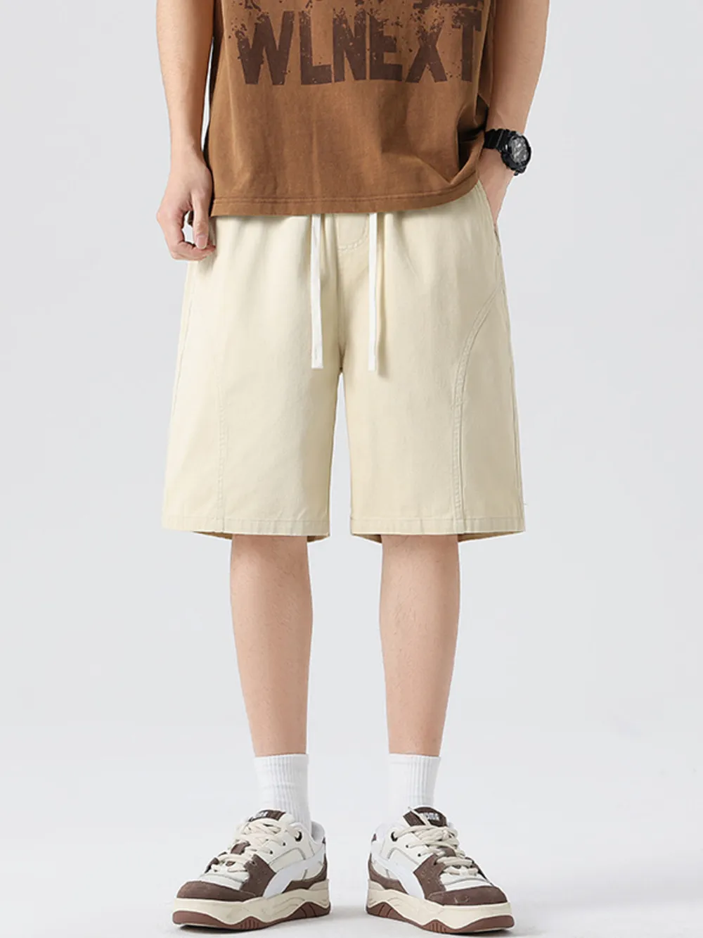 Men's Full Size Casual Loose-Fit Drawstring Shorts Plus Size, image 8