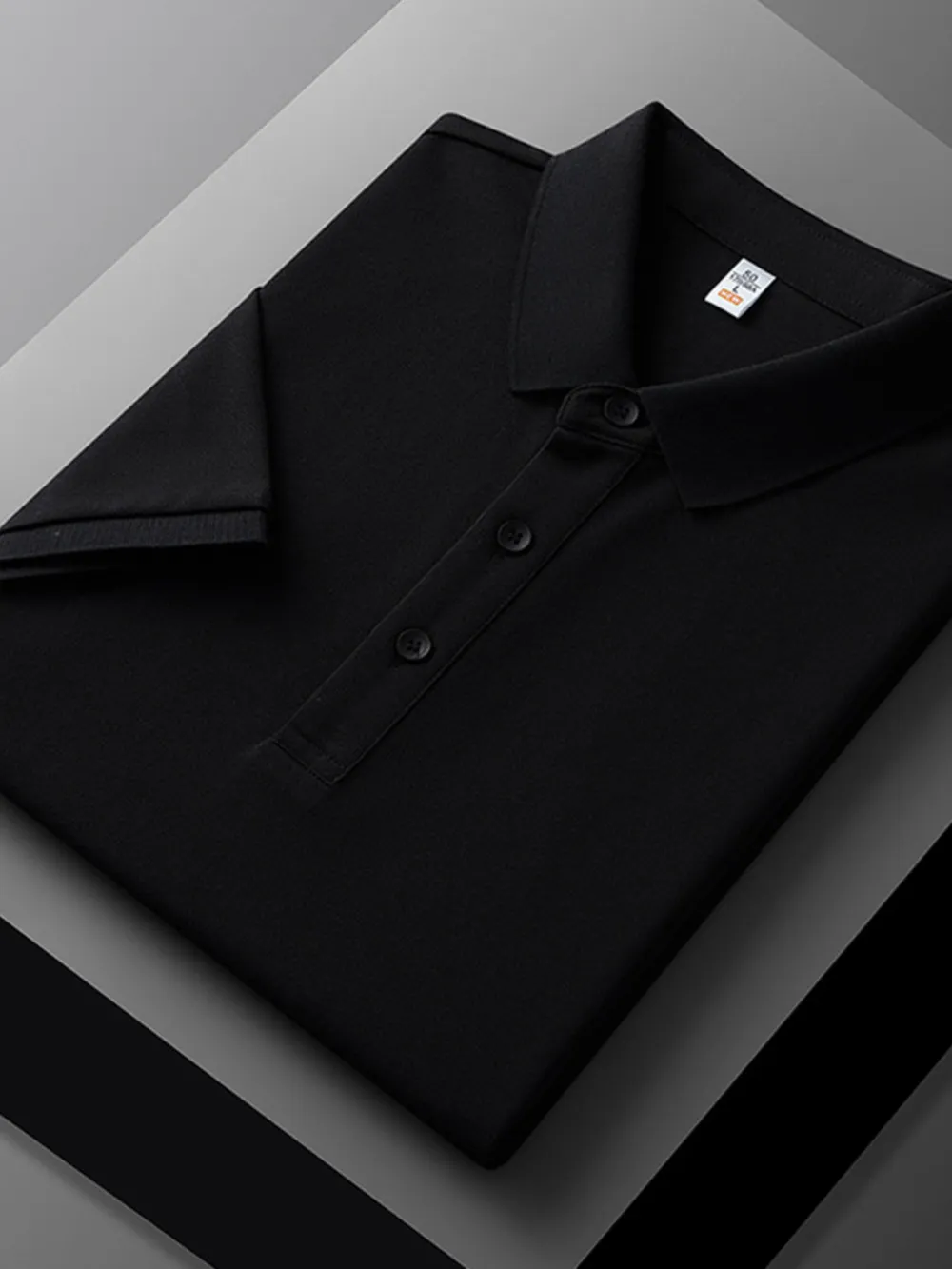 Men's Plus Size Business Casual Solid Color Polo Shirt