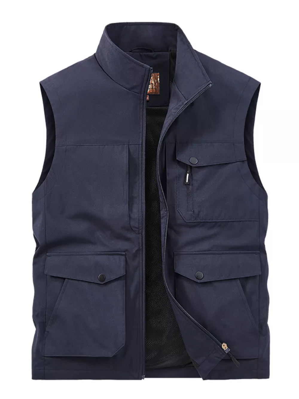 Men's Plus Size Zip Up Multi-Pocket Outdoor Vest, image 5
