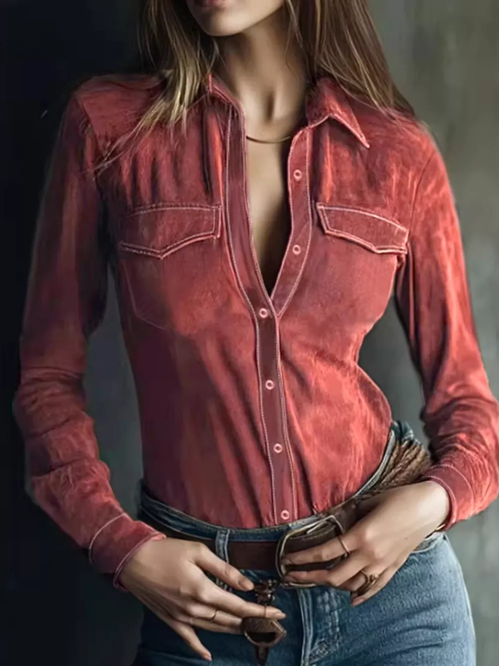 Classic Slim-Fit Long Sleeve Shirt, image 9