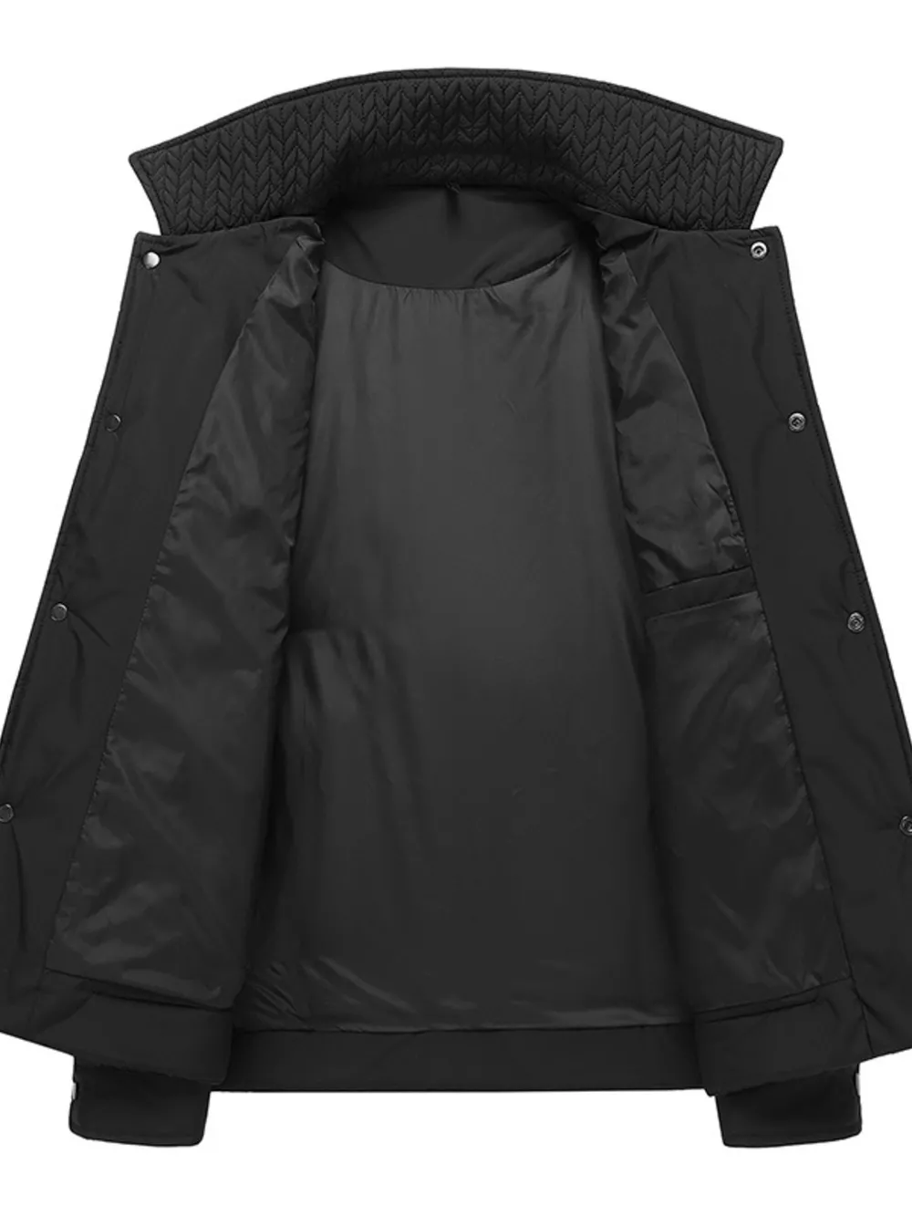 Men's Plus Size Snap Down Padded Jacket, image 3