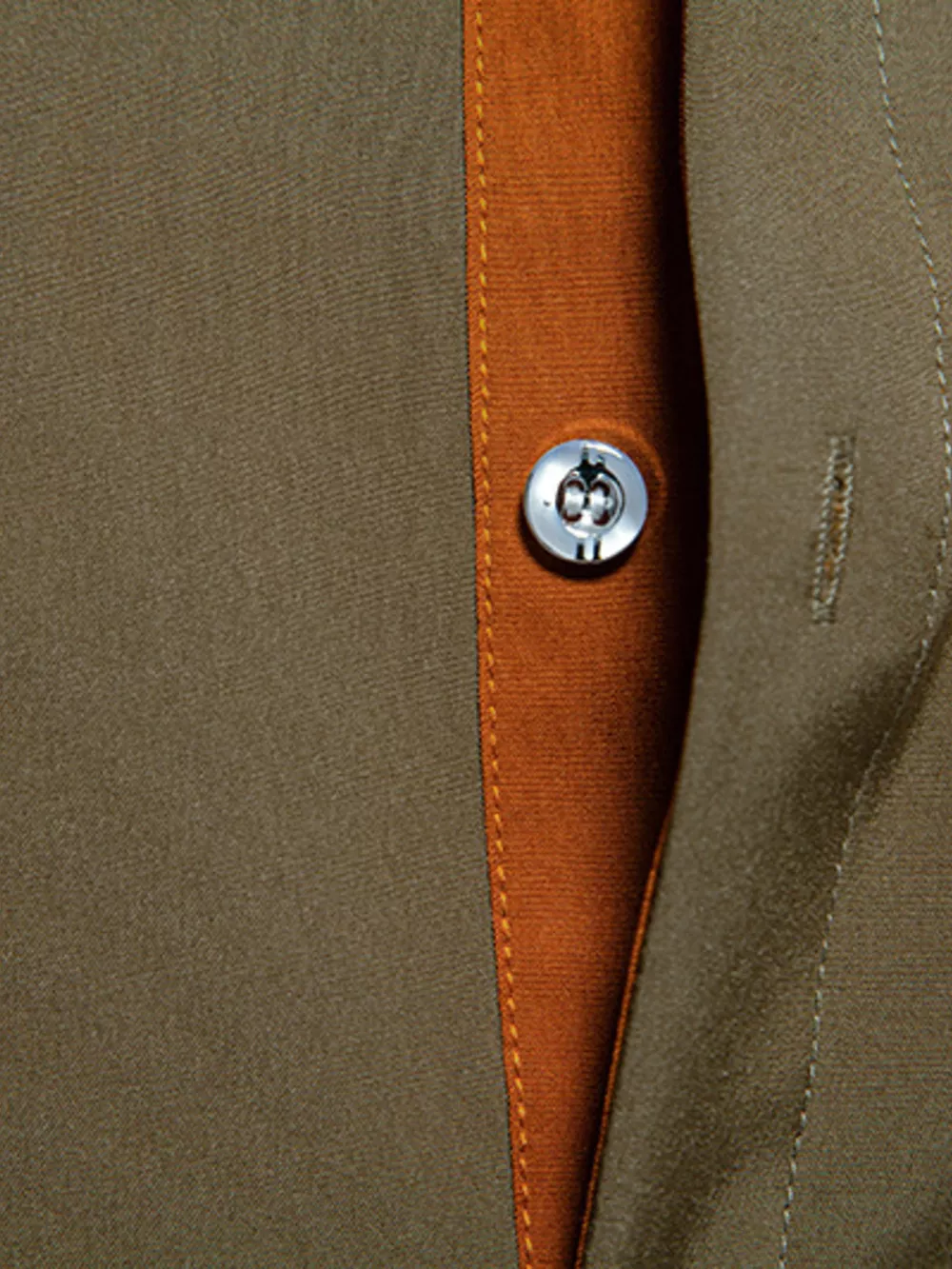 Men's Contrast Trim Button-Down Shirt, image 4
