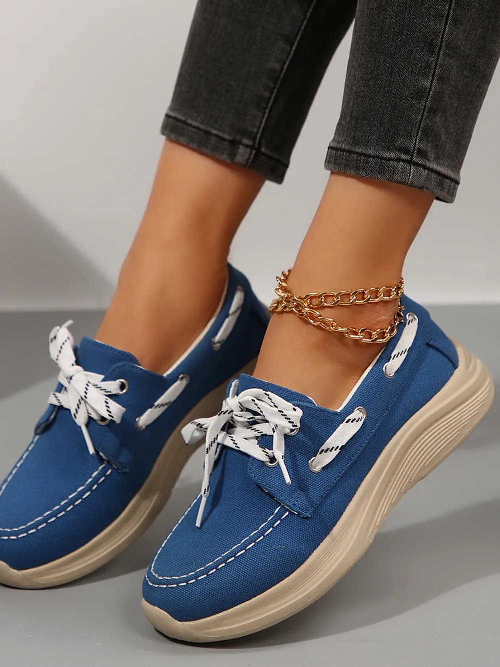 Lace Up Round Toe Sneakers, image 11