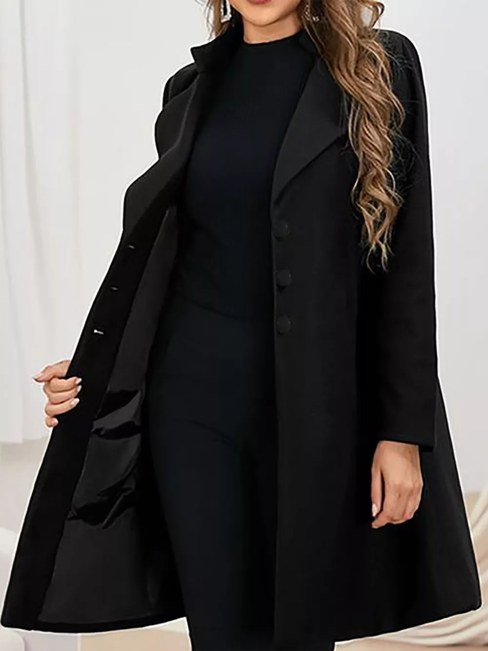 Full Size Single-Breasted Long Sleeve Overcoat Plus Size, image 19