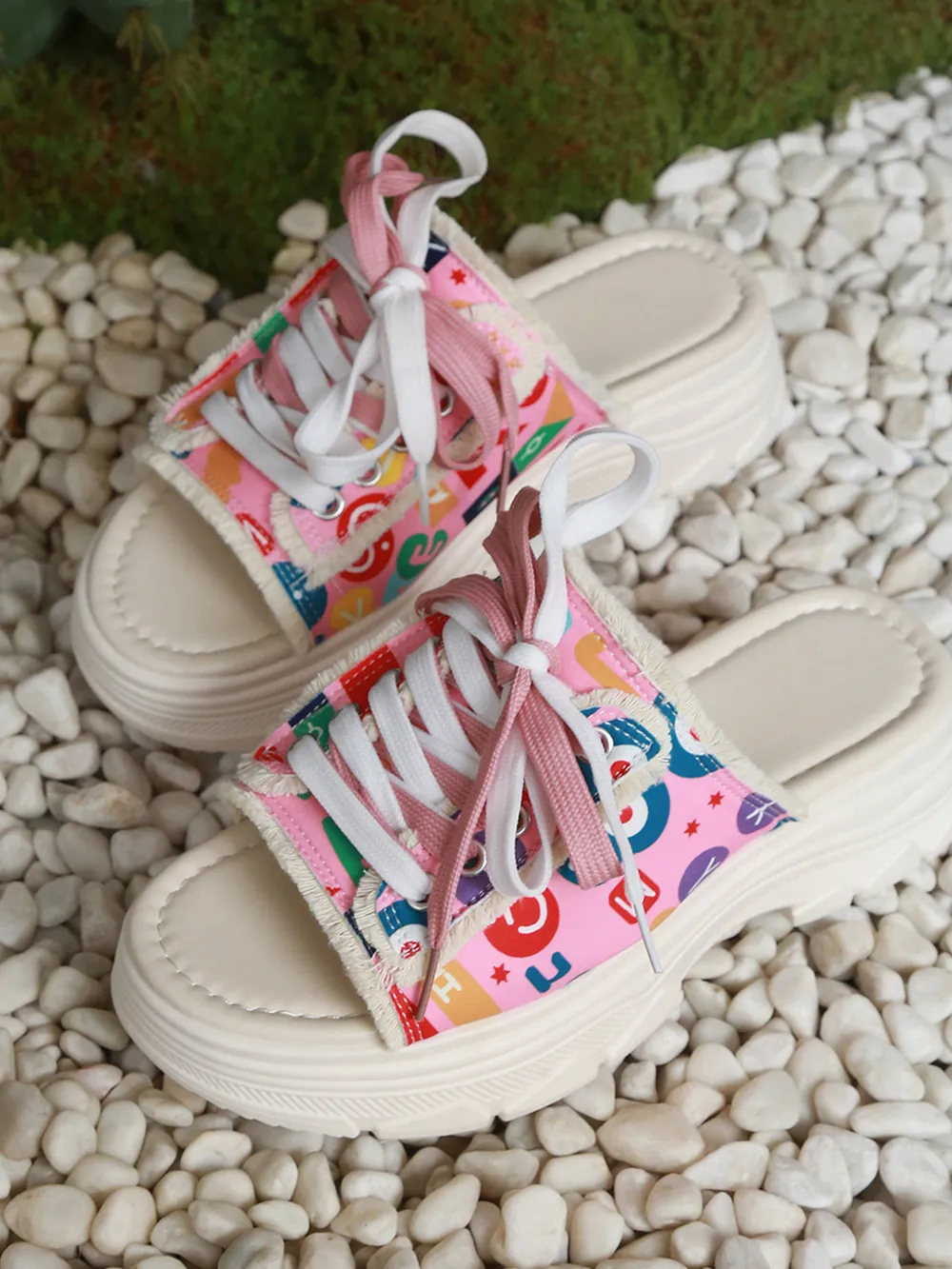 Platform Lace-Up Sandals, image 3