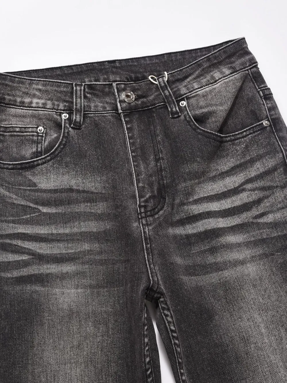 Men's Washed Straight-Leg Jeans, image 4