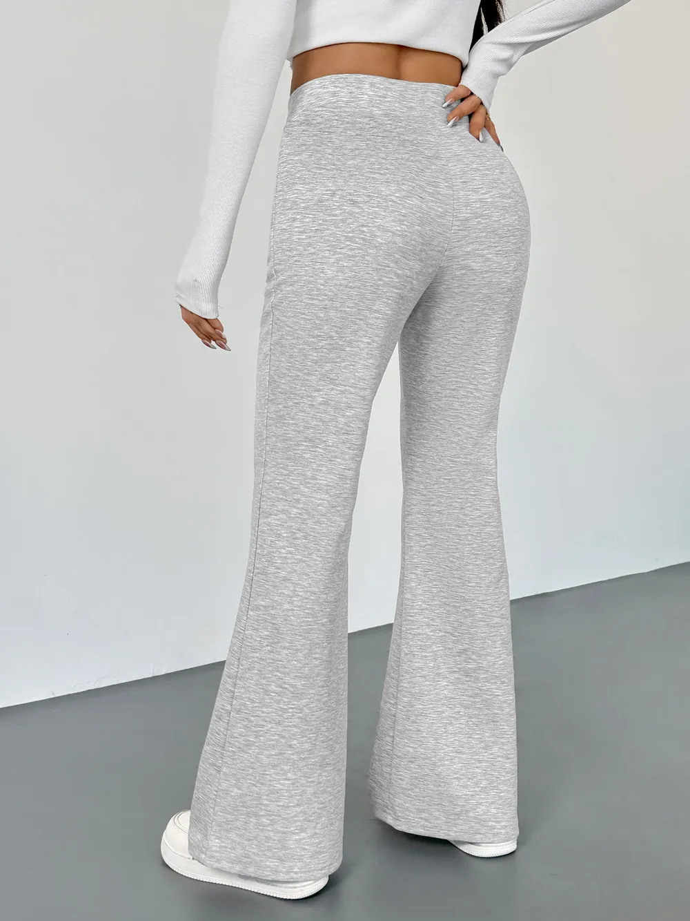 High Waisted Flare Leg Pants, image 6