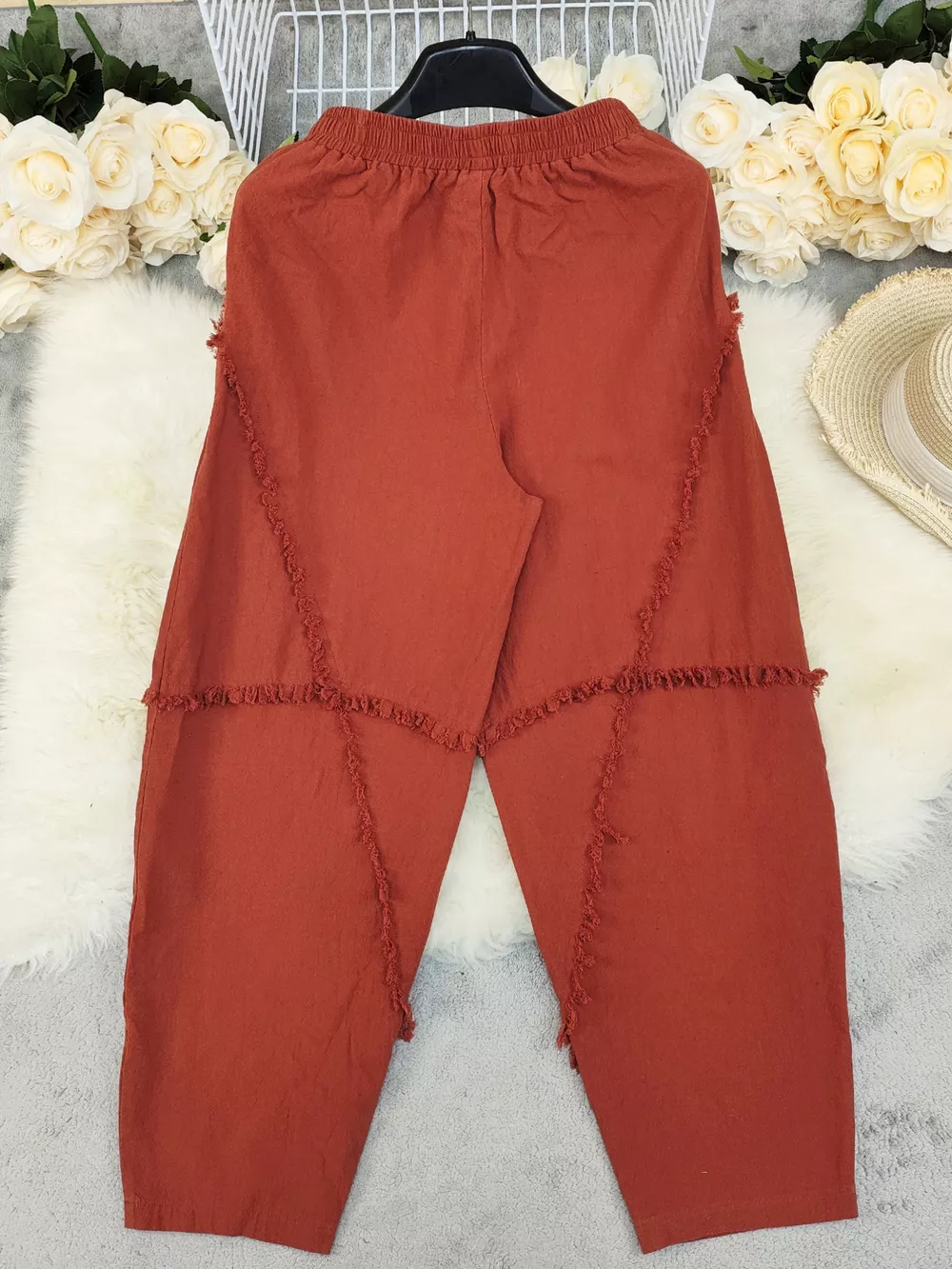 Frayed Edge Harem Pants, image 4