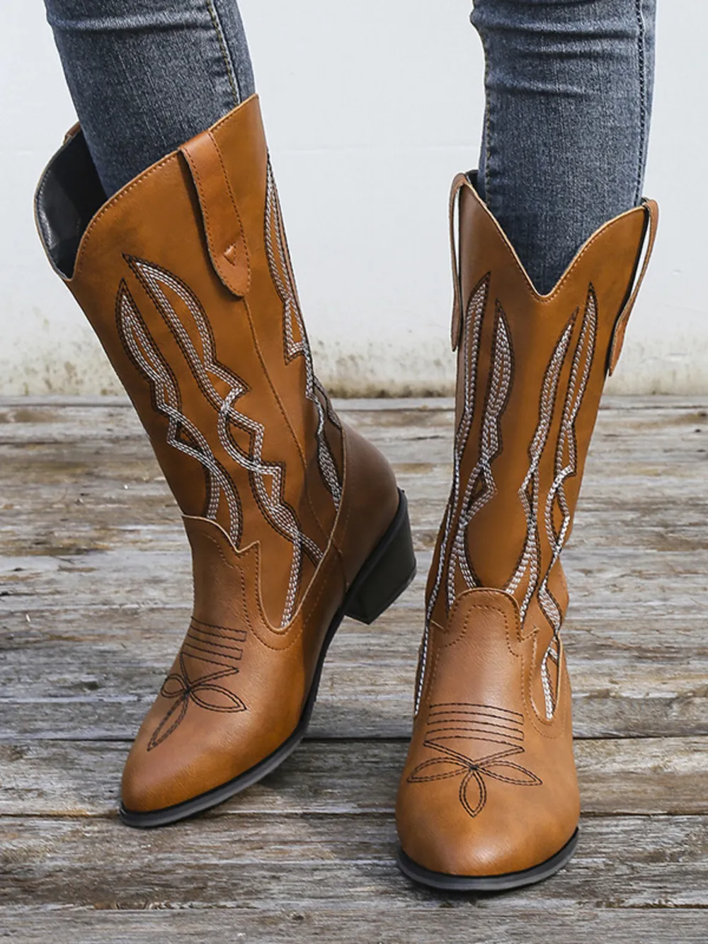 Western Embroidered Cowgirl Boots, image 2