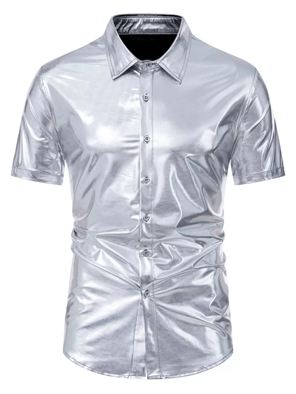Men's Button Up Short Sleeve Shirt, image 2