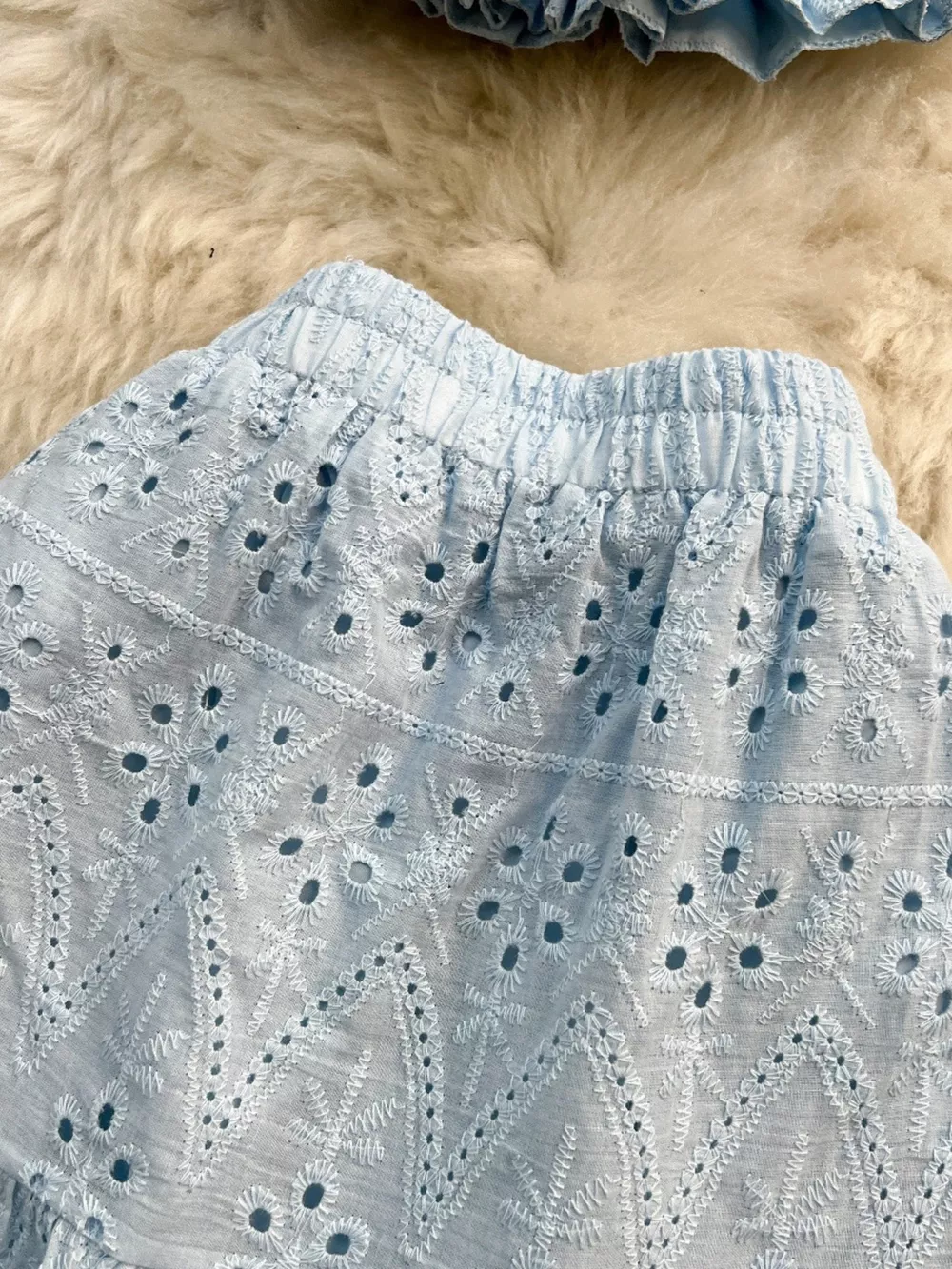 Smocked Crop Top and Hollow-Out Skirt Set, image 19