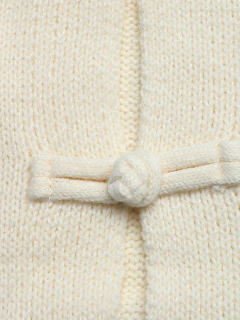 Chinese Knot Button Cardigan with Contrast Side Stripes, image 9