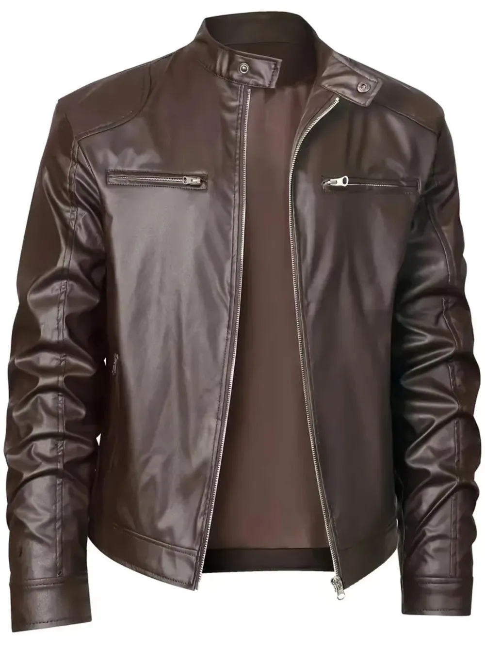 Men's Full Size Zip Up Long Sleeve Jacket Plus Size, image 6