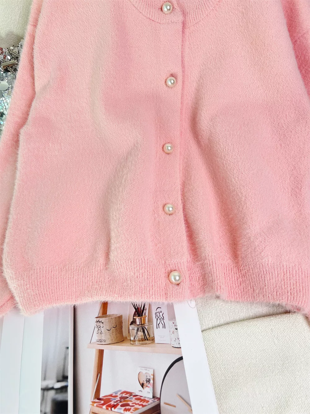 Fuzzy Knit Button Down Cardigan, image 25