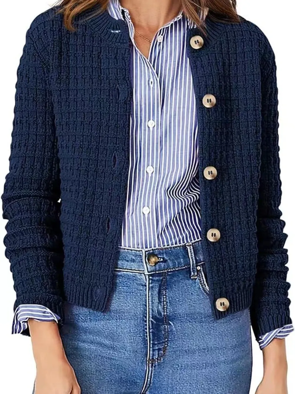 Button-Up Long Sleeve Cardigan, image 6