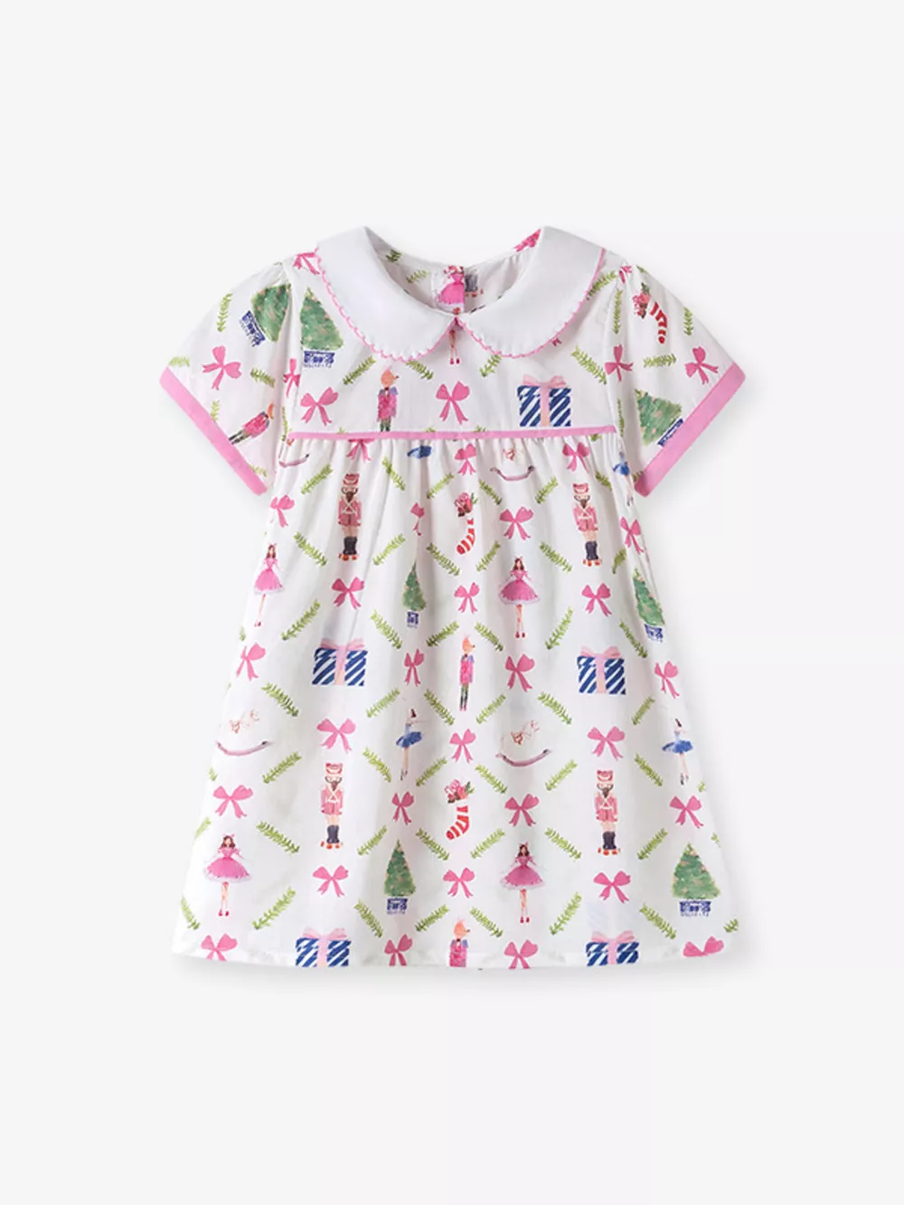 Children's Printed Peter Pan Collar Dress, image 2