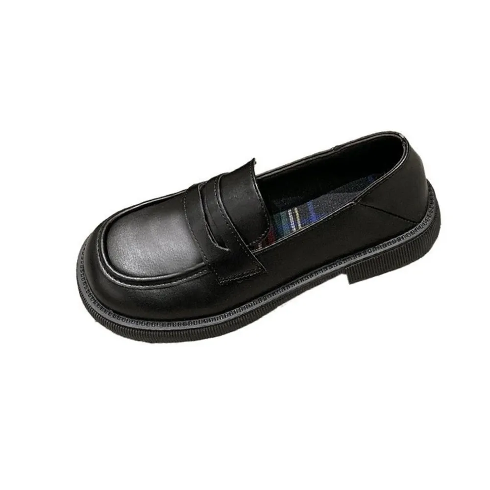 Round Toe Leather Loafers, image 4