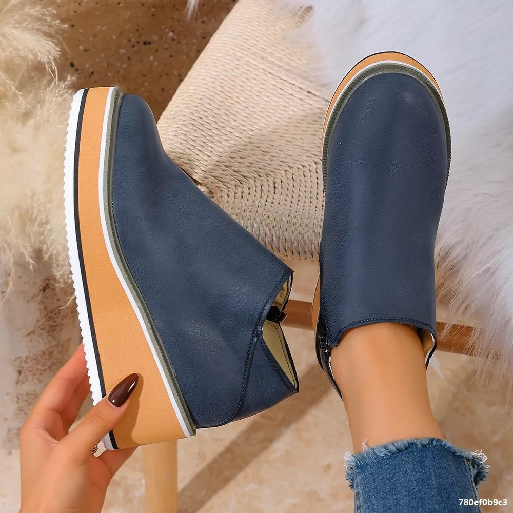 Wedge Ankle Boots with Zipper, image 7