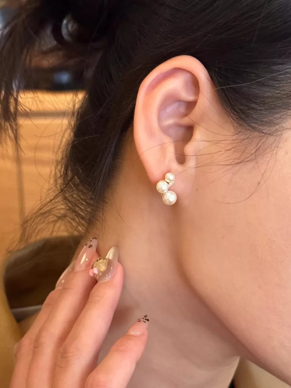 Pearl Cluster Earrings, image 2