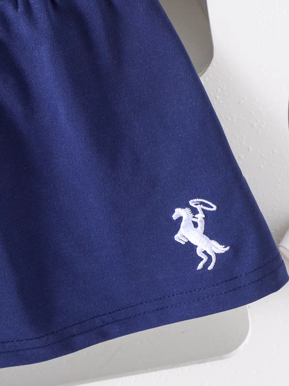 Children's Sailor Collar Embroidered Tee and Skirt Set, image 4